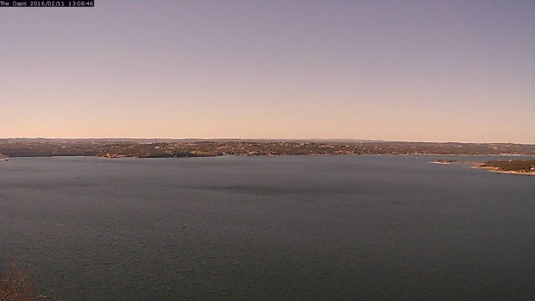 Lake Travis webcam, February 11, 2016 12:15 PM CT
