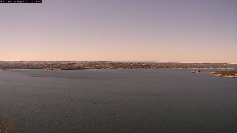 Lake Travis webcam, February 11, 2016 12:25 PM CT