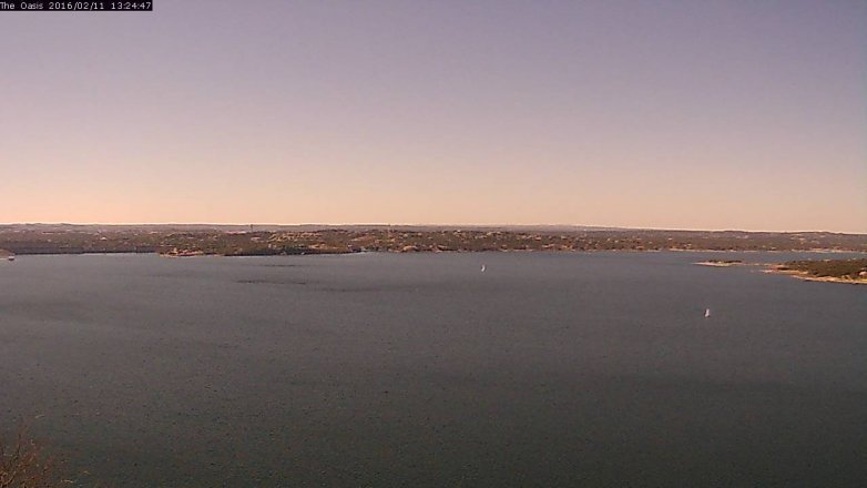 Lake Travis webcam, February 11, 2016 12:30 PM CT