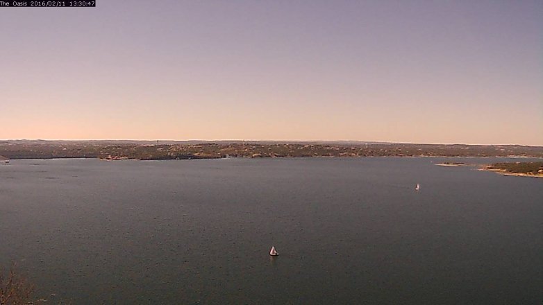 Lake Travis webcam, February 11, 2016 12:35 PM CT