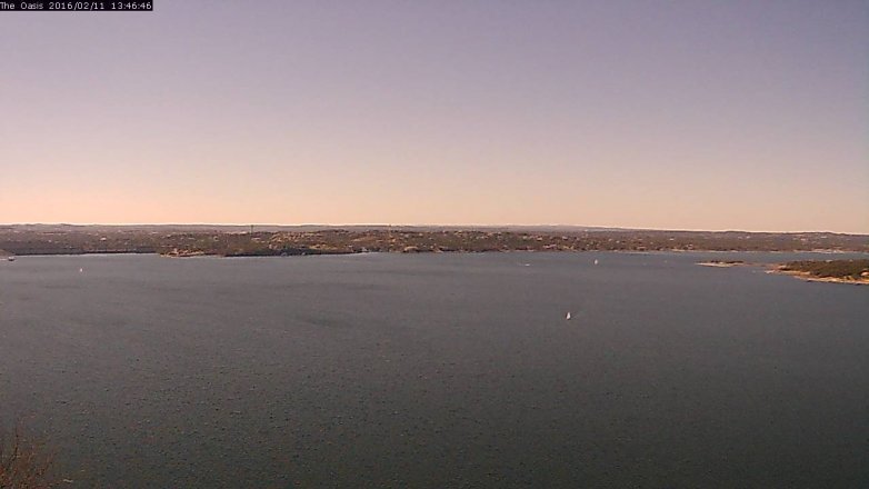 Lake Travis webcam, February 11, 2016 12:55 PM CT