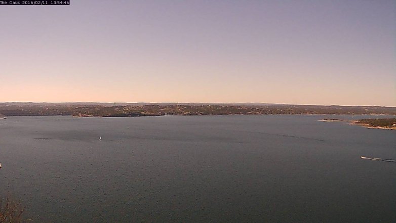 Lake Travis webcam, February 11, 2016 1:00 PM CT