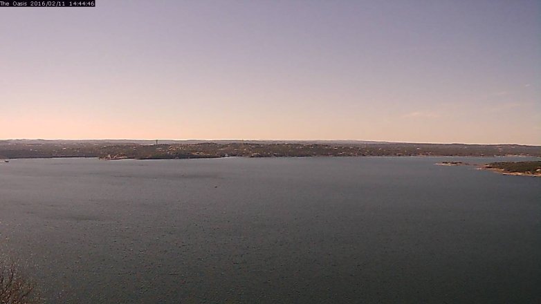 Lake Travis webcam, February 11, 2016 1:50 PM CT