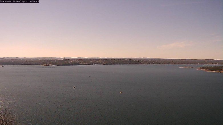 Lake Travis webcam, February 11, 2016 2:00 PM CT