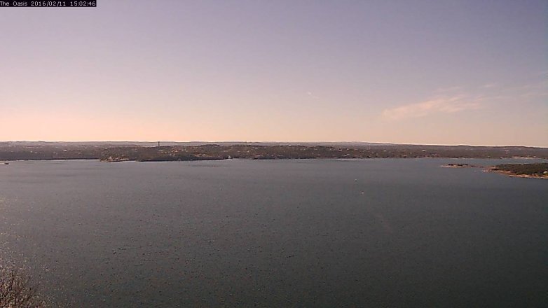Lake Travis webcam, February 11, 2016 2:10 PM CT