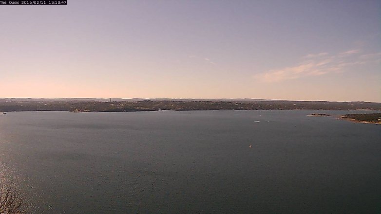 Lake Travis webcam, February 11, 2016 2:15 PM CT