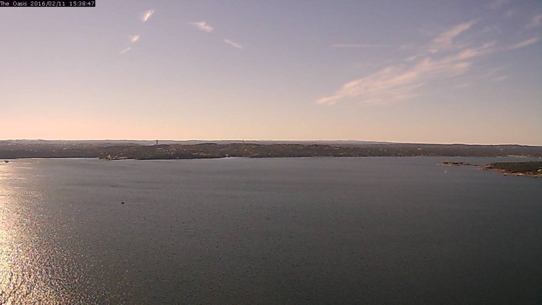 Lake Travis webcam, February 11, 2016 2:45 PM CT