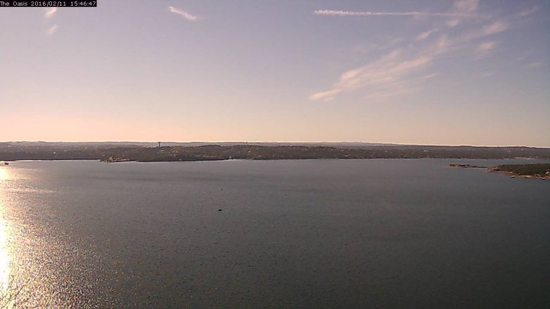 Lake Travis webcam, February 11, 2016 2:50 PM CT