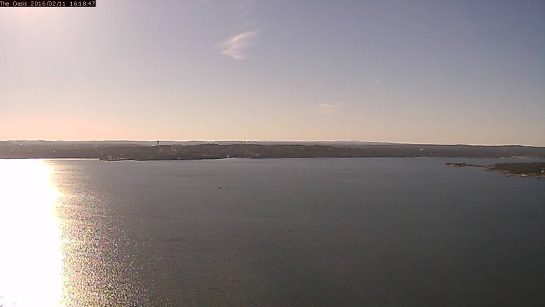 Lake Travis webcam, February 11, 2016 3:25 PM CT