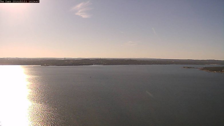 Lake Travis webcam, February 11, 2016 3:30 PM CT