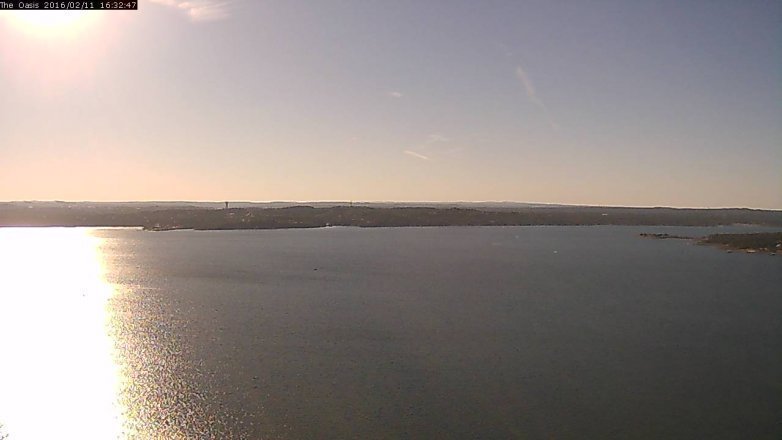 Lake Travis webcam, February 11, 2016 3:40 PM CT
