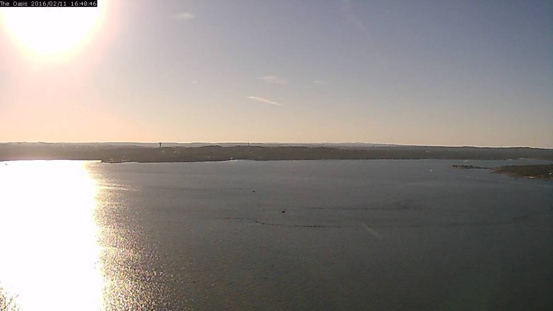 Lake Travis webcam, February 11, 2016 3:55 PM CT