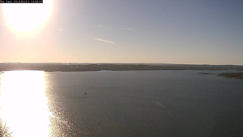 Lake Travis webcam, February 11, 2016 4:05 PM CT
