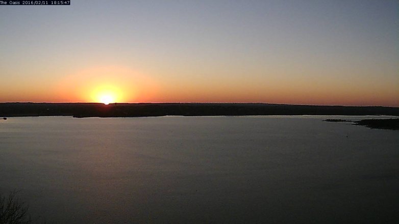 Lake Travis webcam, February 11, 2016 5:25 PM CT