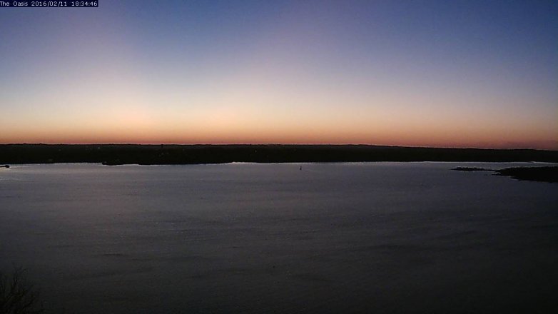 Lake Travis webcam, February 11, 2016 5:40 PM CT