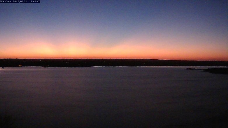 Lake Travis webcam, February 11, 2016 5:50 PM CT