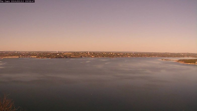 Lake Travis webcam, February 12, 2016 9:05 AM CT