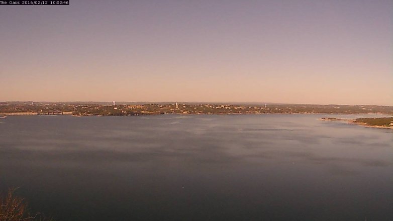 Lake Travis webcam, February 12, 2016 9:10 AM CT