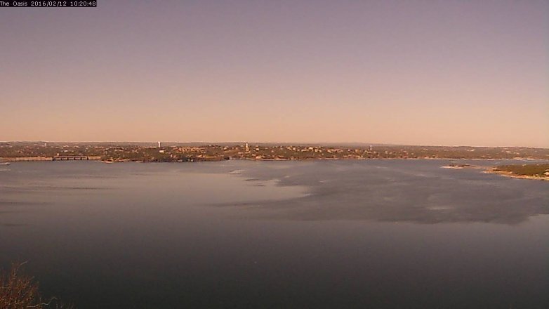 Lake Travis webcam, February 12, 2016 9:25 AM CT