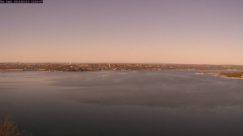 Lake Travis webcam, February 12, 2016 9:30 AM CT