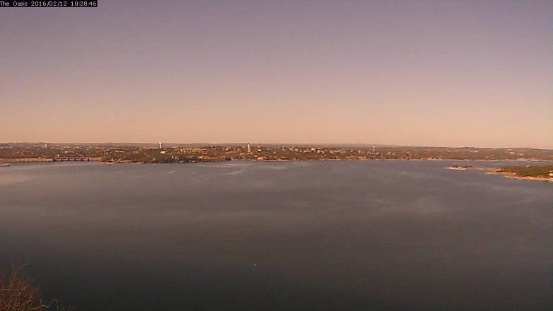 Lake Travis webcam, February 12, 2016 9:35 AM CT