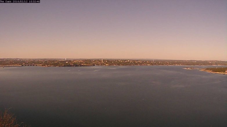 Lake Travis webcam, February 12, 2016 9:40 AM CT