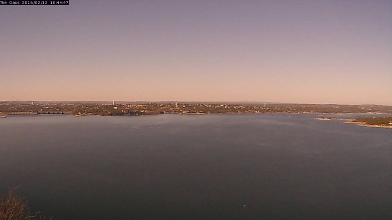 Lake Travis webcam, February 12, 2016 9:50 AM CT
