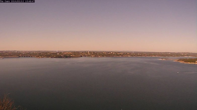 Lake Travis webcam, February 12, 2016 9:55 AM CT