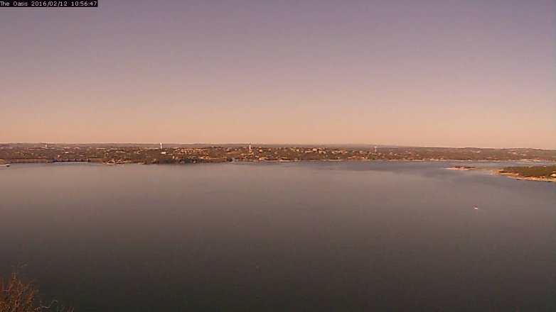 Lake Travis webcam, February 12, 2016 10:00 AM CT