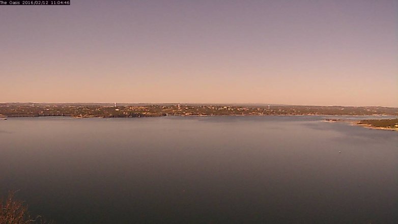 Lake Travis webcam, February 12, 2016 10:10 AM CT