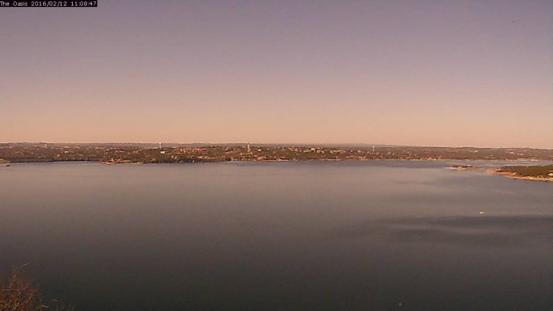Lake Travis webcam, February 12, 2016 10:15 AM CT