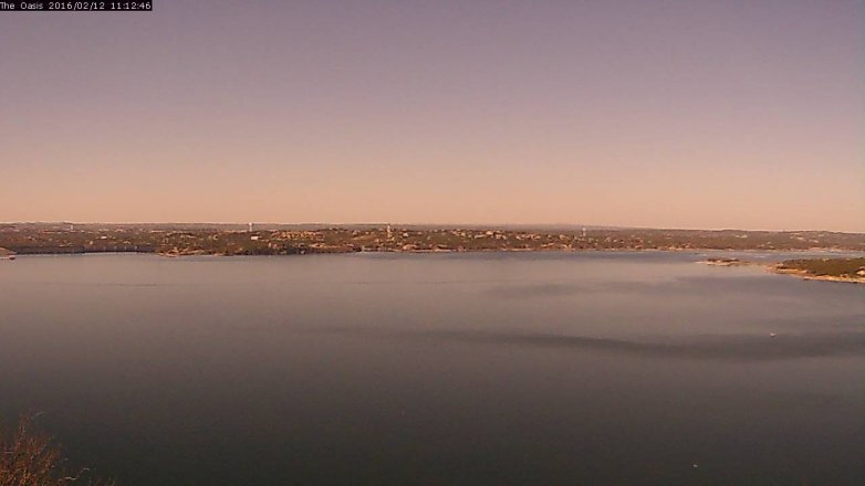 Lake Travis webcam, February 12, 2016 10:20 AM CT