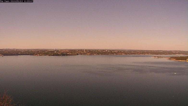 Lake Travis webcam, February 12, 2016 10:25 AM CT