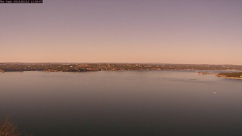 Lake Travis webcam, February 12, 2016 10:40 AM CT