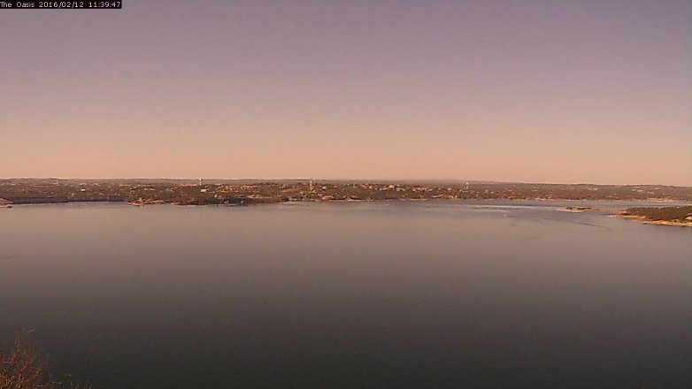 Lake Travis webcam, February 12, 2016 10:45 AM CT