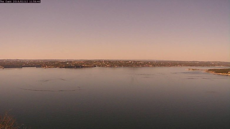 Lake Travis webcam, February 12, 2016 11:00 AM CT