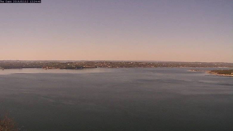 Lake Travis webcam, February 12, 2016 11:30 AM CT