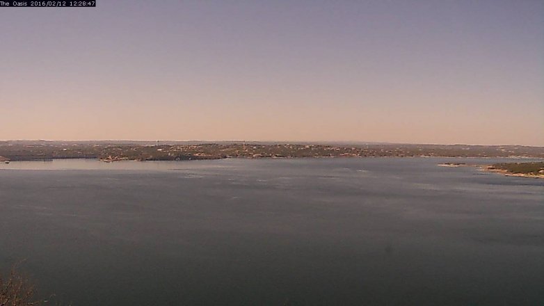 Lake Travis webcam, February 12, 2016 11:35 AM CT