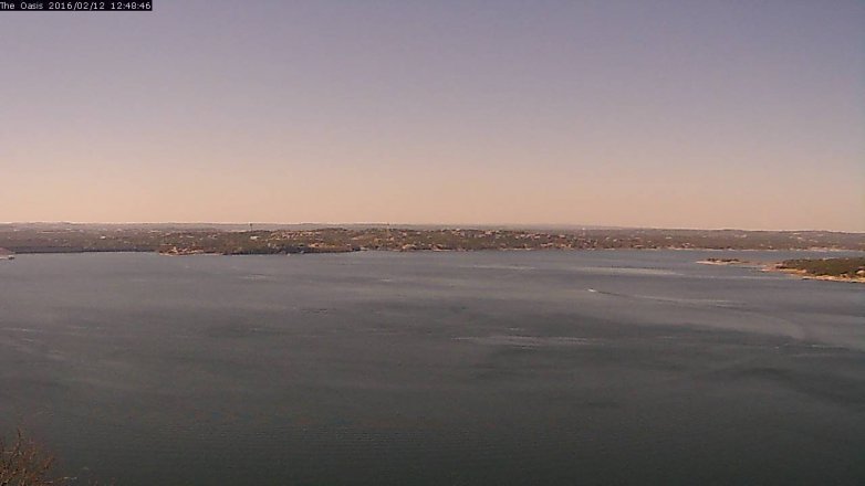 Lake Travis webcam, February 12, 2016 11:55 AM CT