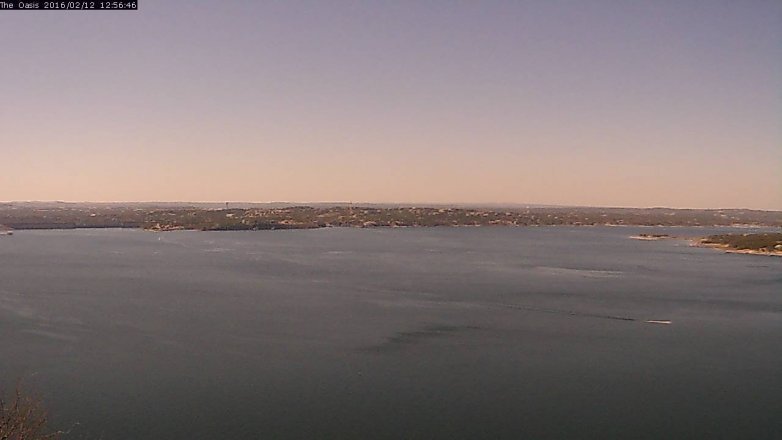 Lake Travis webcam, February 12, 2016 12:00 PM CT