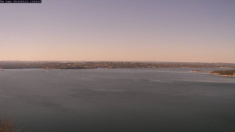 Lake Travis webcam, February 12, 2016 12:10 PM CT