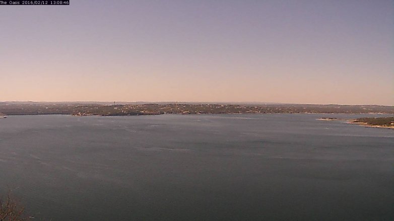 Lake Travis webcam, February 12, 2016 12:15 PM CT