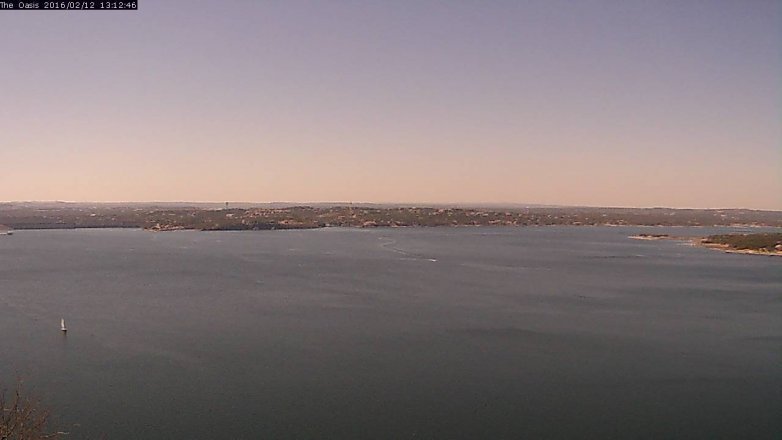 Lake Travis webcam, February 12, 2016 12:20 PM CT
