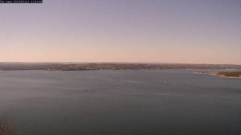 Lake Travis webcam, February 12, 2016 12:30 PM CT