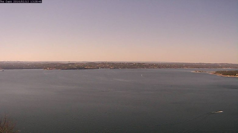 Lake Travis webcam, February 12, 2016 12:35 PM CT