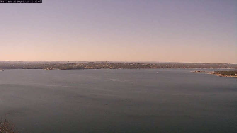Lake Travis webcam, February 12, 2016 12:40 PM CT