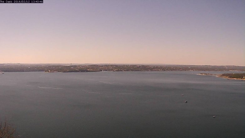 Lake Travis webcam, February 12, 2016 12:45 PM CT