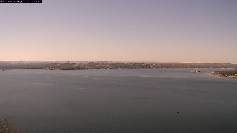 Lake Travis webcam, February 12, 2016 12:50 PM CT