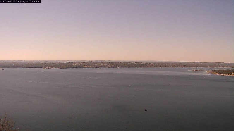 Lake Travis webcam, February 12, 2016 12:55 PM CT