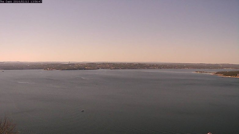 Lake Travis webcam, February 12, 2016 1:00 PM CT
